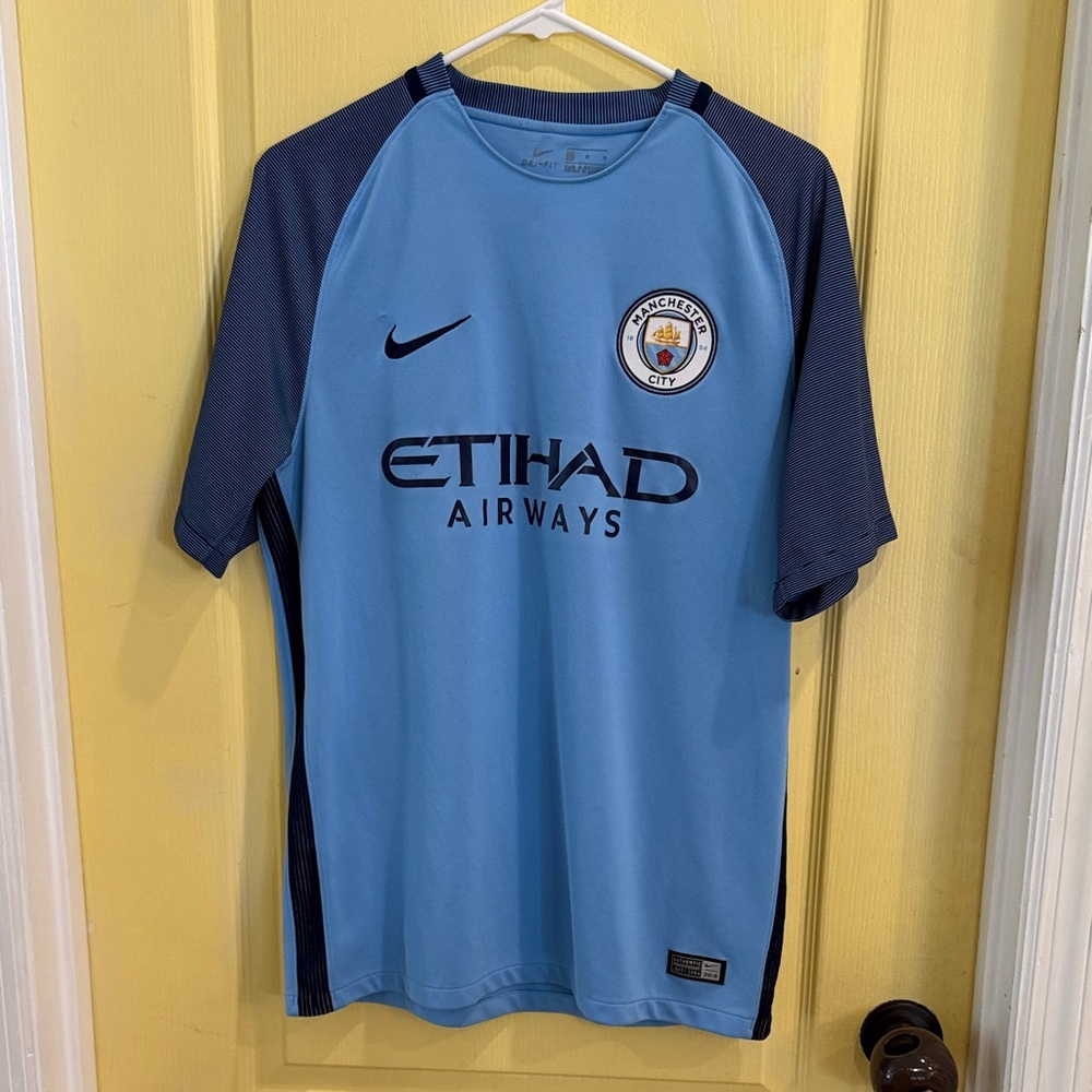 Nike Manchester City Replica Jersey - Light Blue & Navy